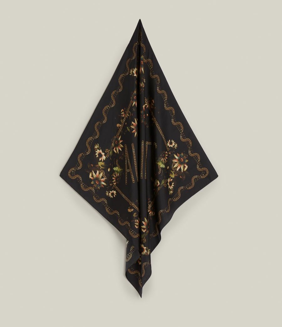 Women'S * | Shop Allsaints Avifauna Silk Square Scarf