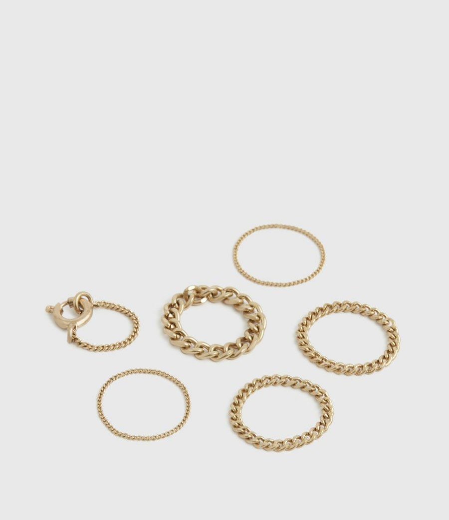 Women'S * | Shop Allsaints Kore Gold-Tone 6 Ring Set