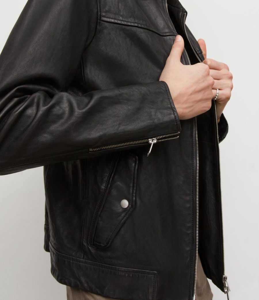 Men'S * | Shop Allsaints Baston Leather Jacket