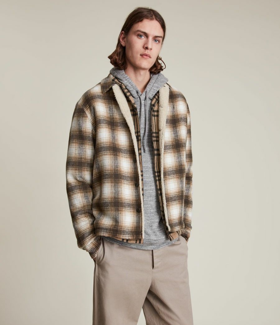 Men'S * | Shop Allsaints Eastfork Sherpa Lined Jacket