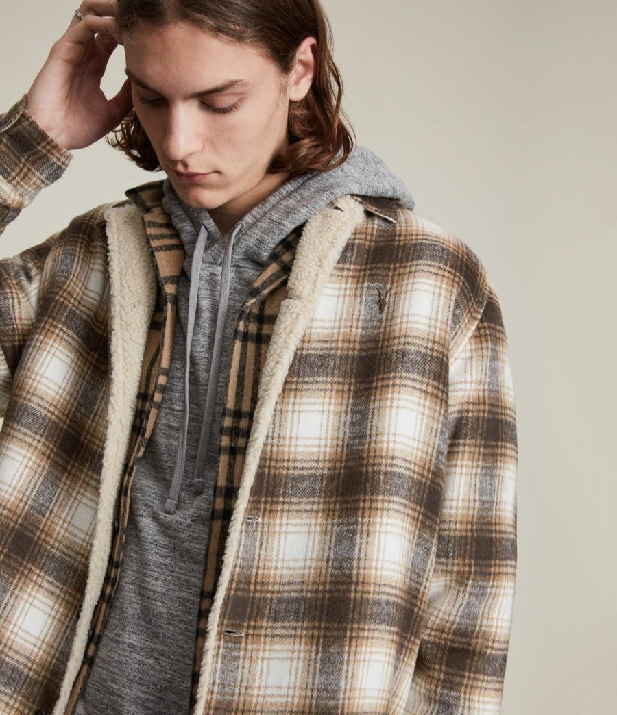 Men'S * | Shop Allsaints Eastfork Sherpa Lined Jacket