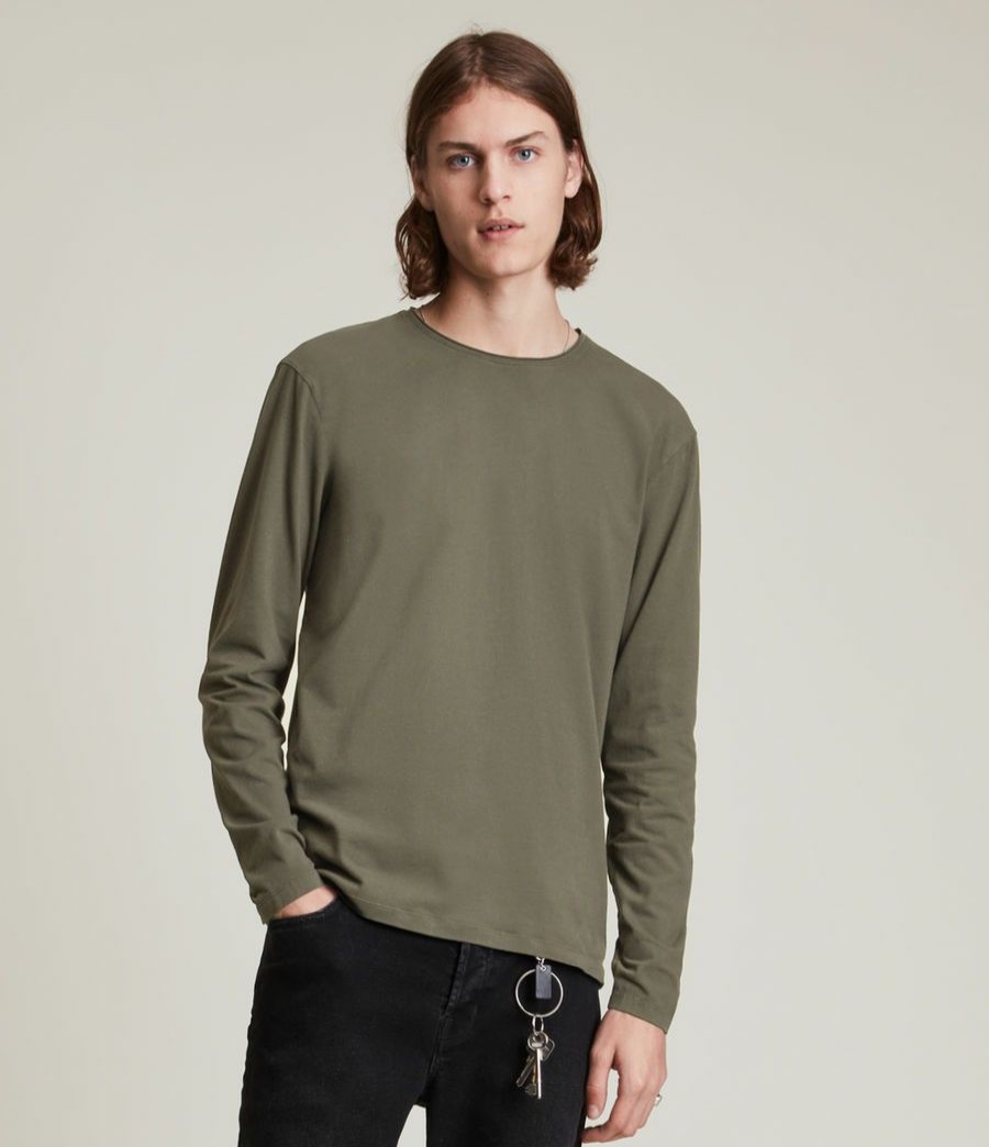 Men'S * | Shop Allsaints Bodega Long Sleeve Crew T-Shirt