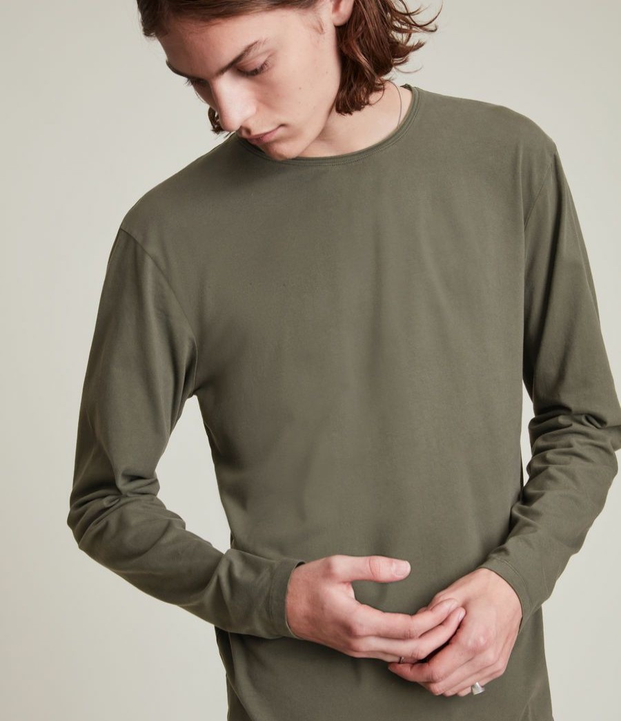 Men'S * | Shop Allsaints Bodega Long Sleeve Crew T-Shirt