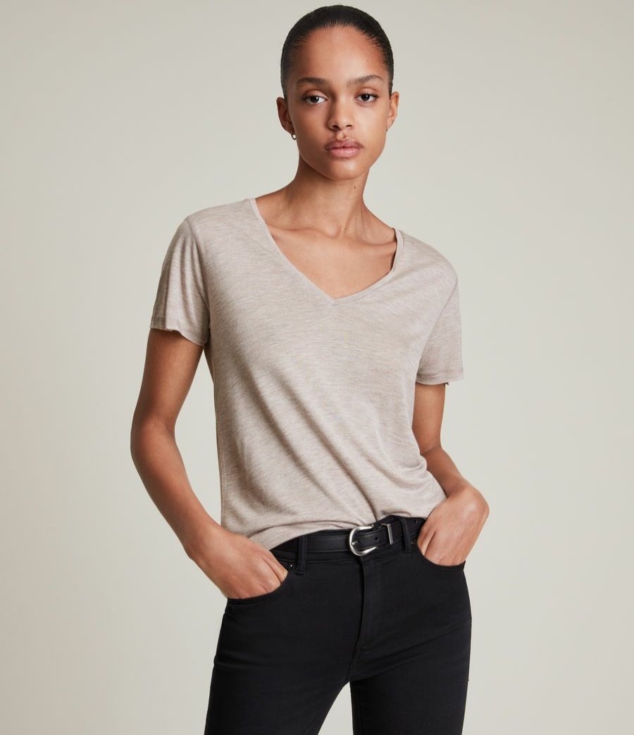 Women'S * | Allsaints Sale Emelyn Shimmer T-Shirt