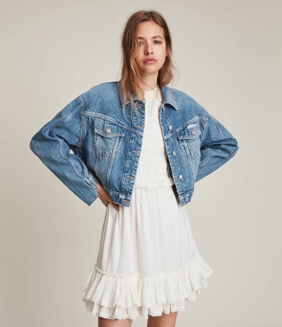 Women'S * | Allsaints Sale Beth Patch Denim Jacket