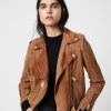 Women'S * | Allsaints Sale Suede Balfern Biker Jacket