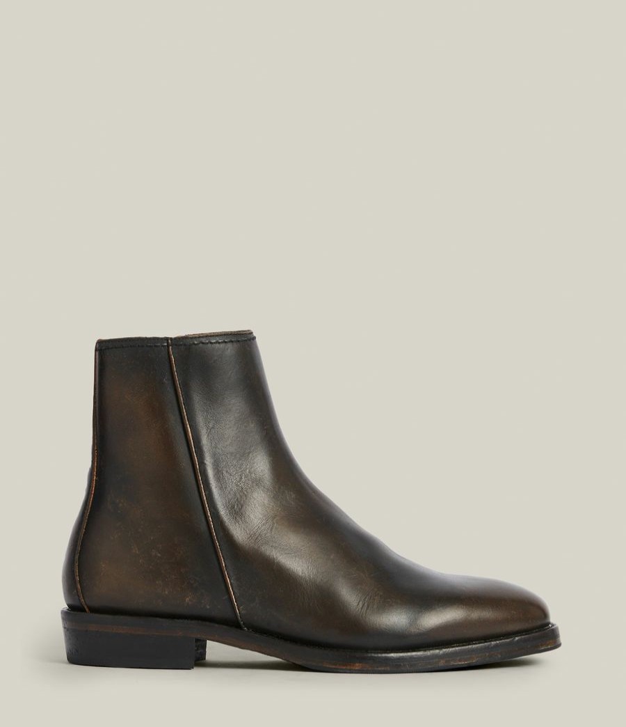 Men'S * | Shop Allsaints Langley Leather Boots