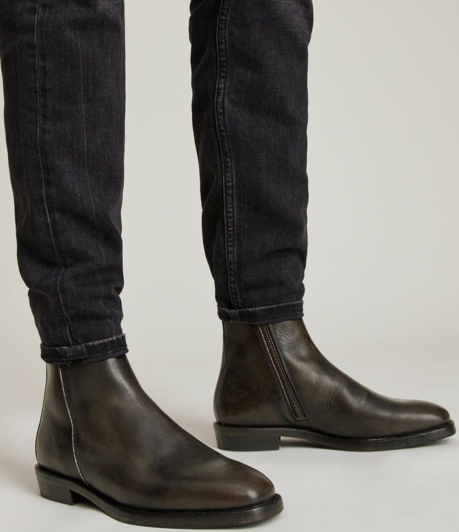 Men'S * | Shop Allsaints Langley Leather Boots