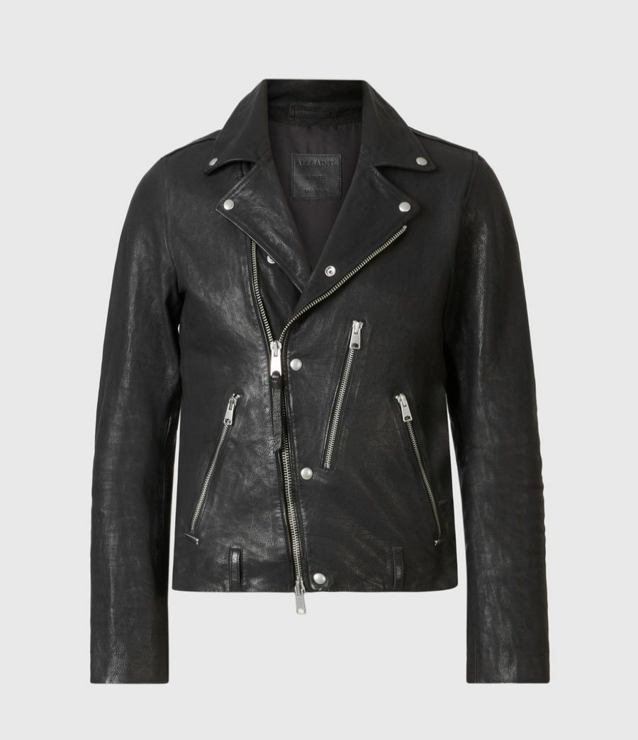 Men'S * | Shop Allsaints Berwick Leather Biker Jacket