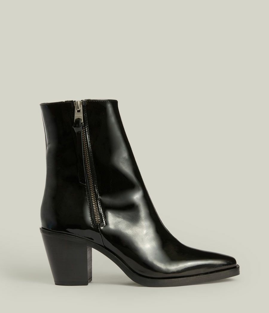 Women'S * | Shop Allsaints Cohen Leather Patent Boots