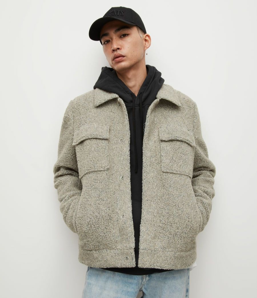 Men'S * | Shop Allsaints Asama Sherpa Jacket