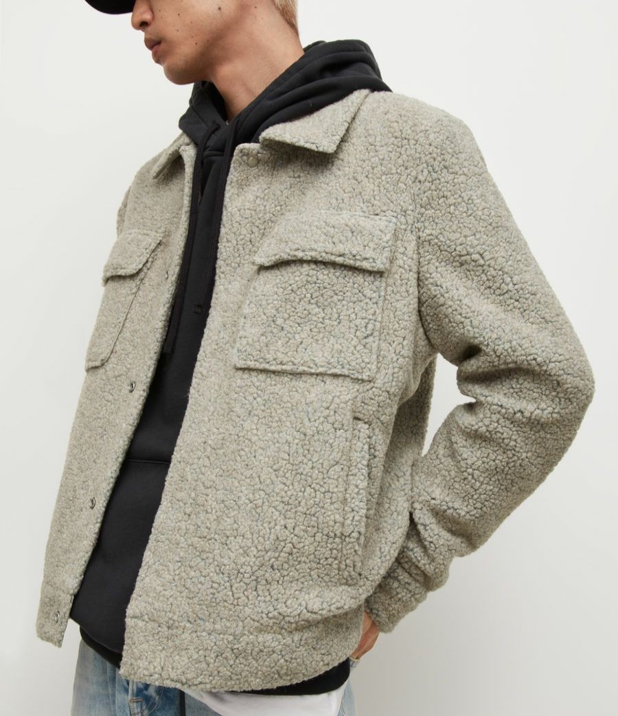 Men'S * | Shop Allsaints Asama Sherpa Jacket