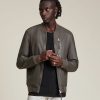 Men'S * | Shop Allsaints Boyton Leather Bomber Jacket