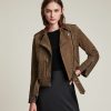 Women'S * | Allsaints Sale Suede Balfern Biker Jacket