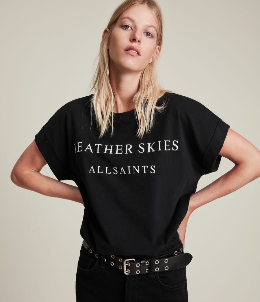 Women'S * | Allsaints Sale Leather Skies Imogen T-Shirt