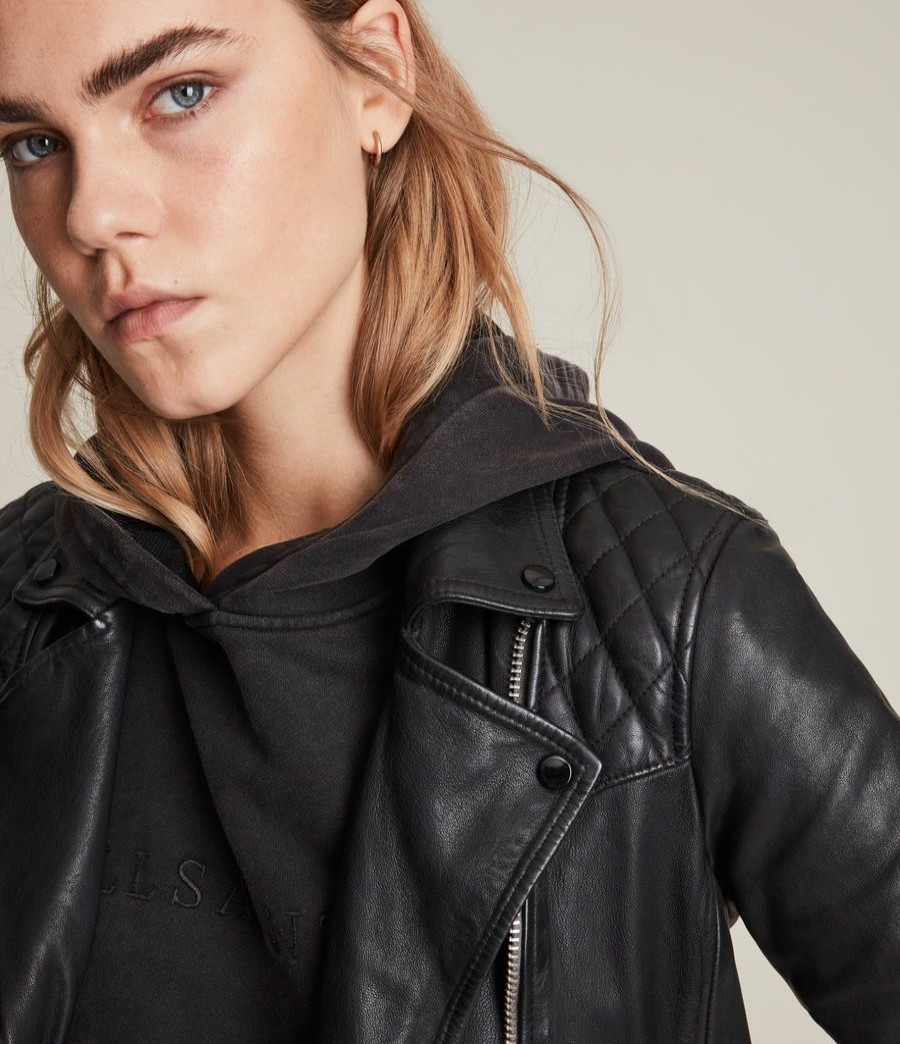 Women'S * | Allsaints Sale Conroy Leather Biker Jacket