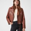 Women'S * | Allsaints Sale Wren Leather Biker Jacket