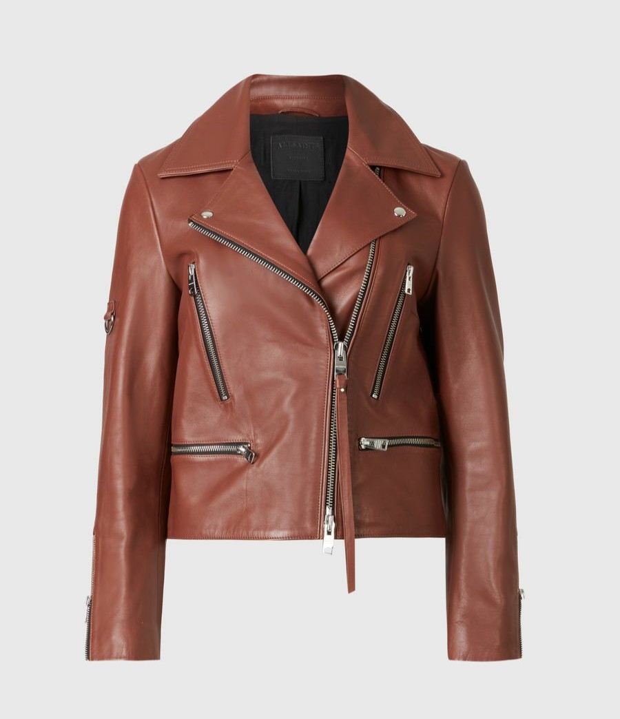 Women'S * | Allsaints Sale Wren Leather Biker Jacket