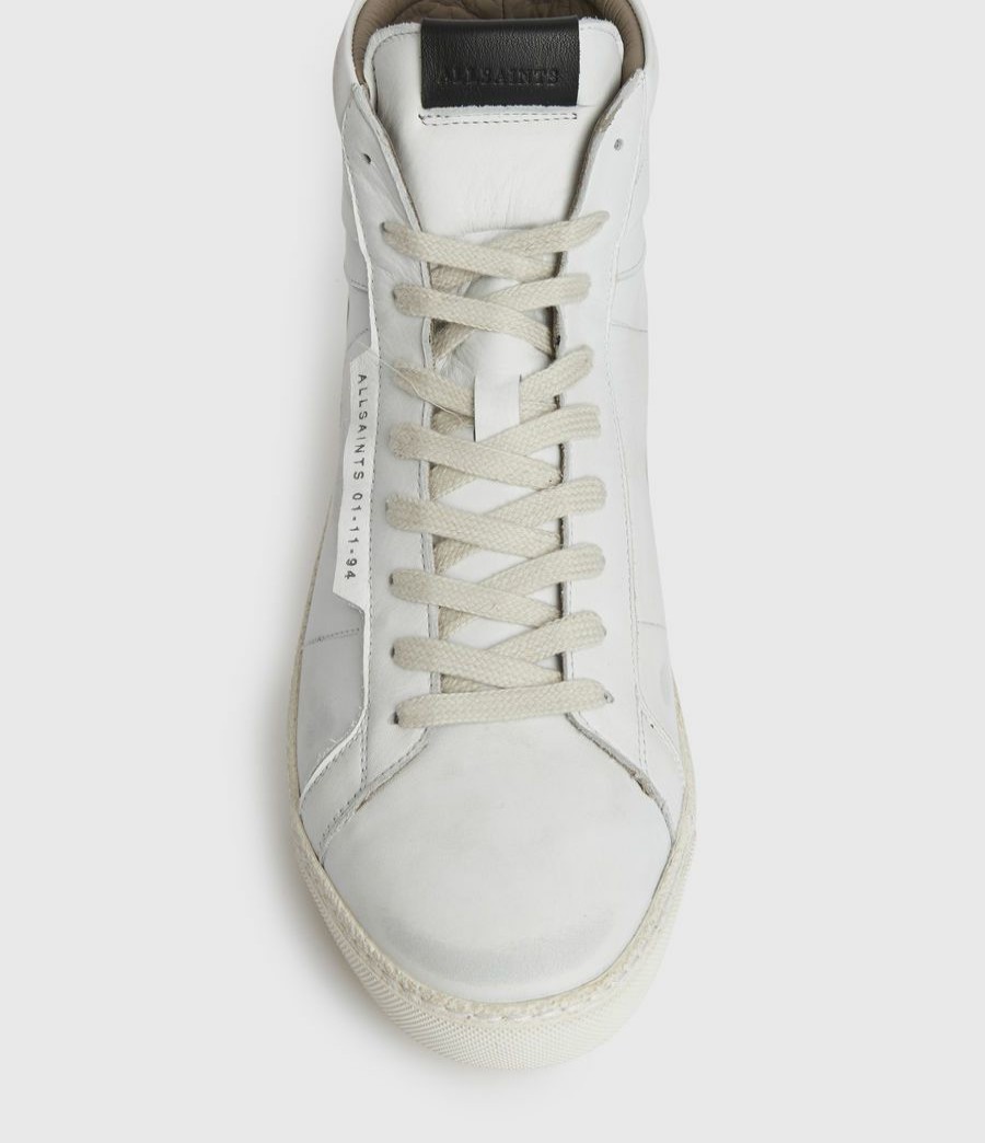 Men'S * | Shop Allsaints Miles High Top Leather Trainers