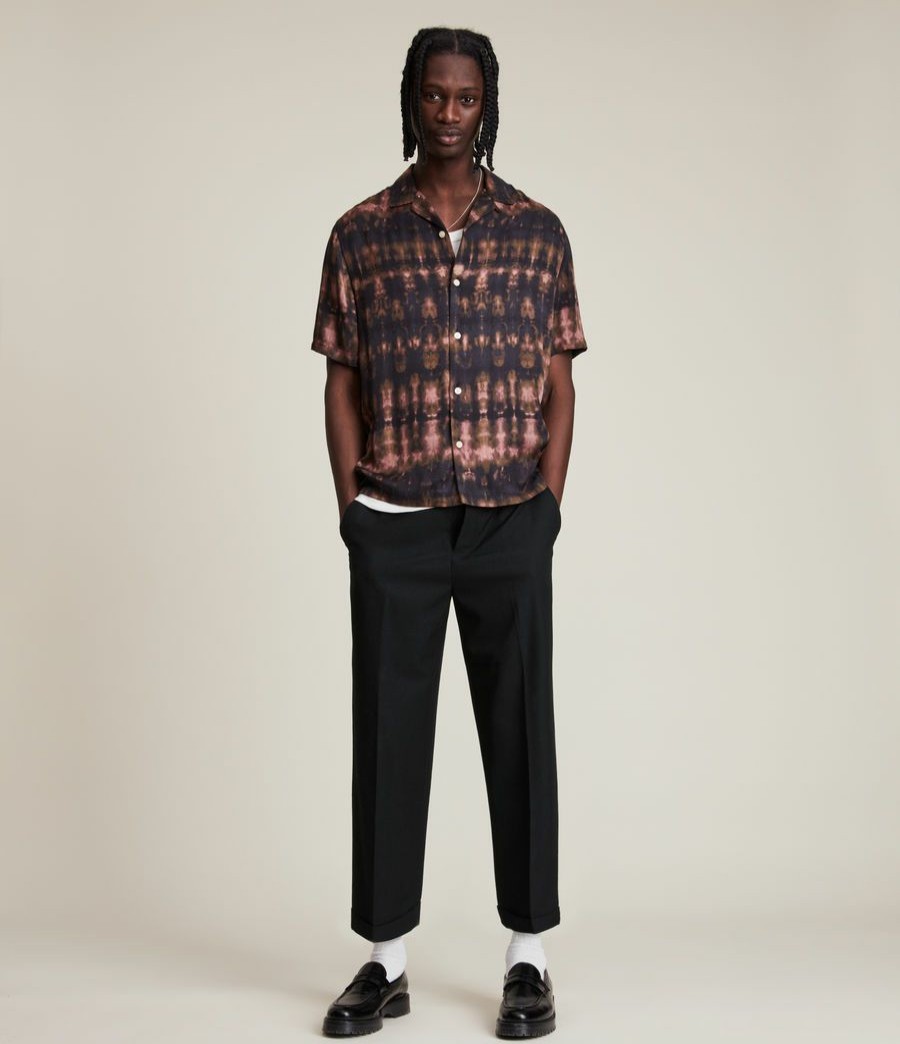 Men'S * | Shop Allsaints Argal Cropped Straight Trousers