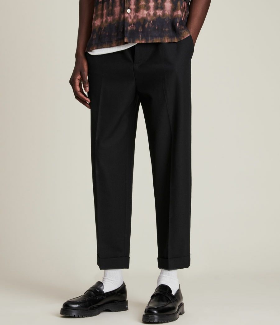 Men'S * | Shop Allsaints Argal Cropped Straight Trousers