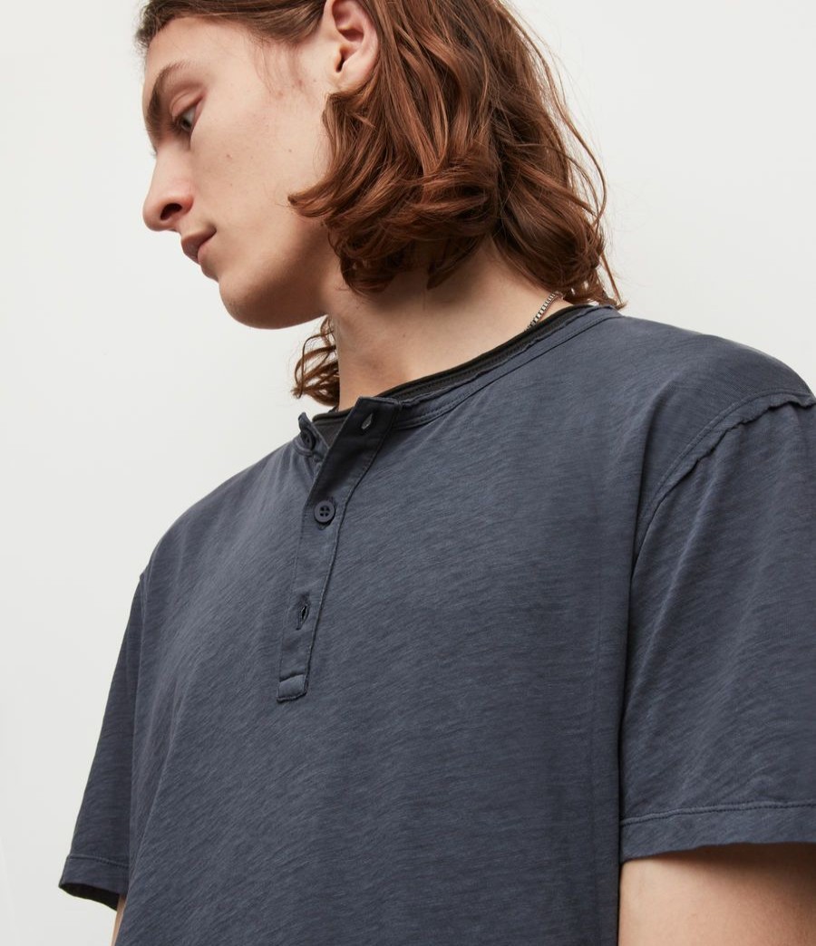 Men'S * | Shop Allsaints Figure Short Sleeve Henley