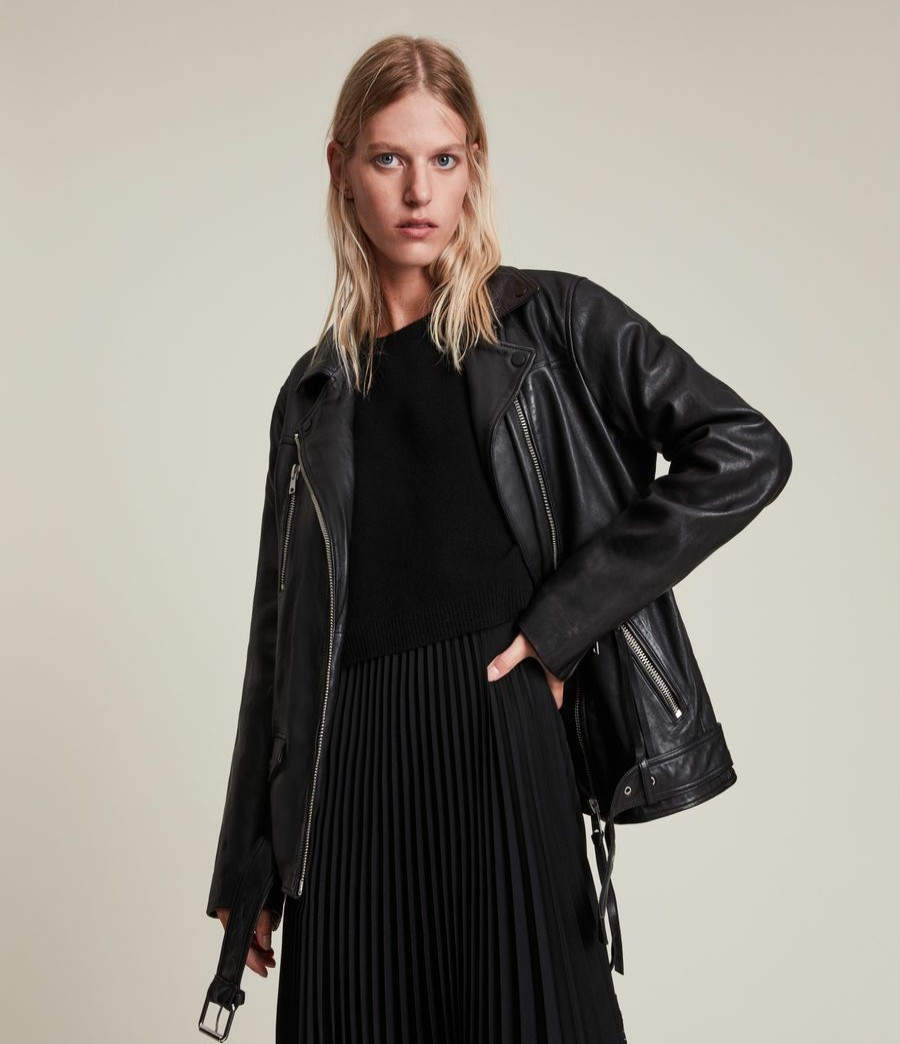 Women'S * | Allsaints Sale Eline Leather Biker Jacket