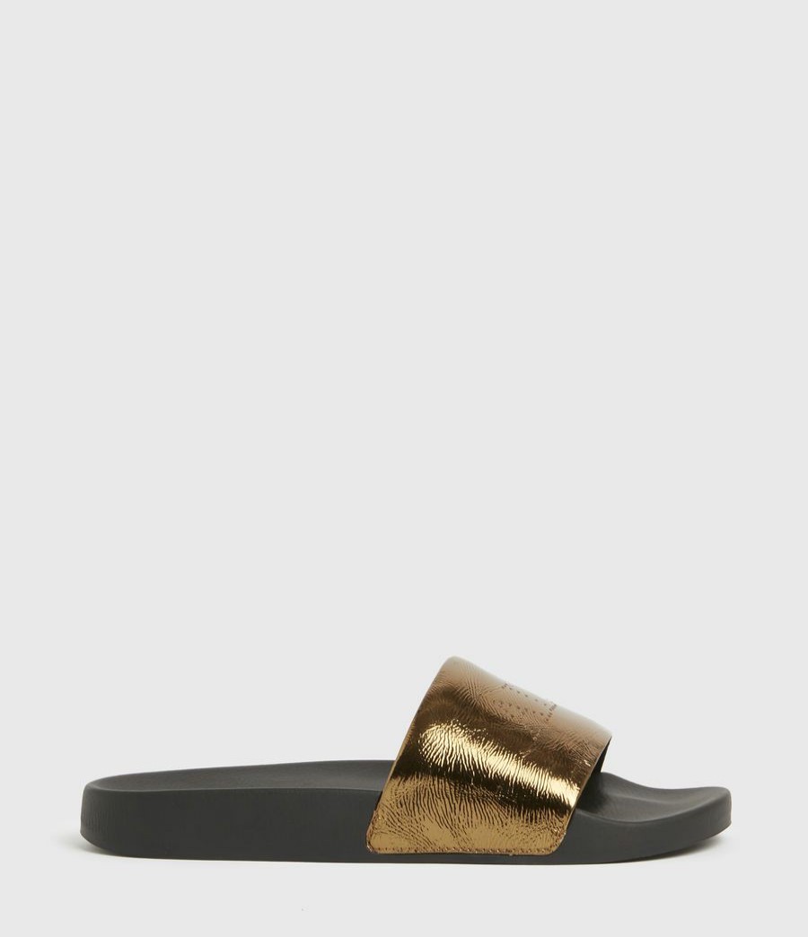 Women'S * | Shop Allsaints Karli Leather Sliders