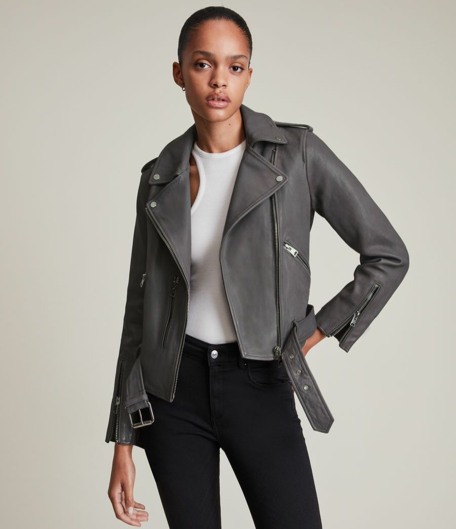 Women'S * | Allsaints Sale Balfern Leather Biker Jacket