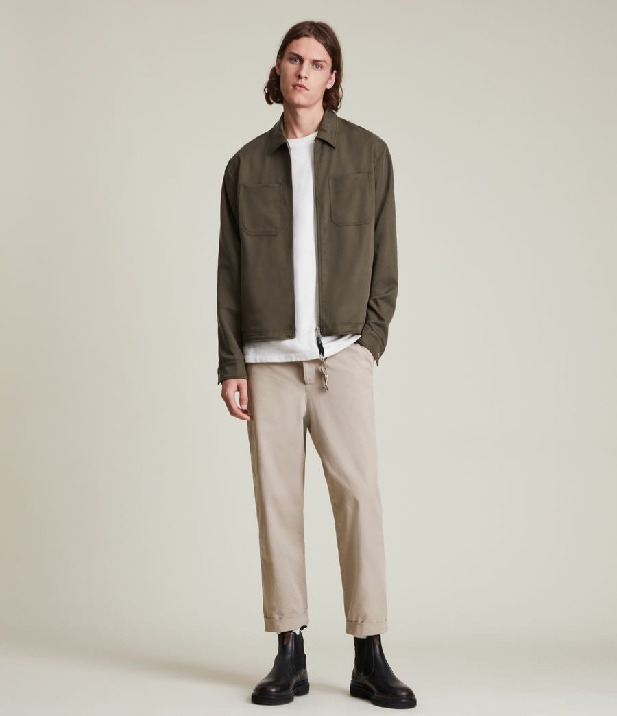 Men'S * | Shop Allsaints Crate Cropped Straight Trousers