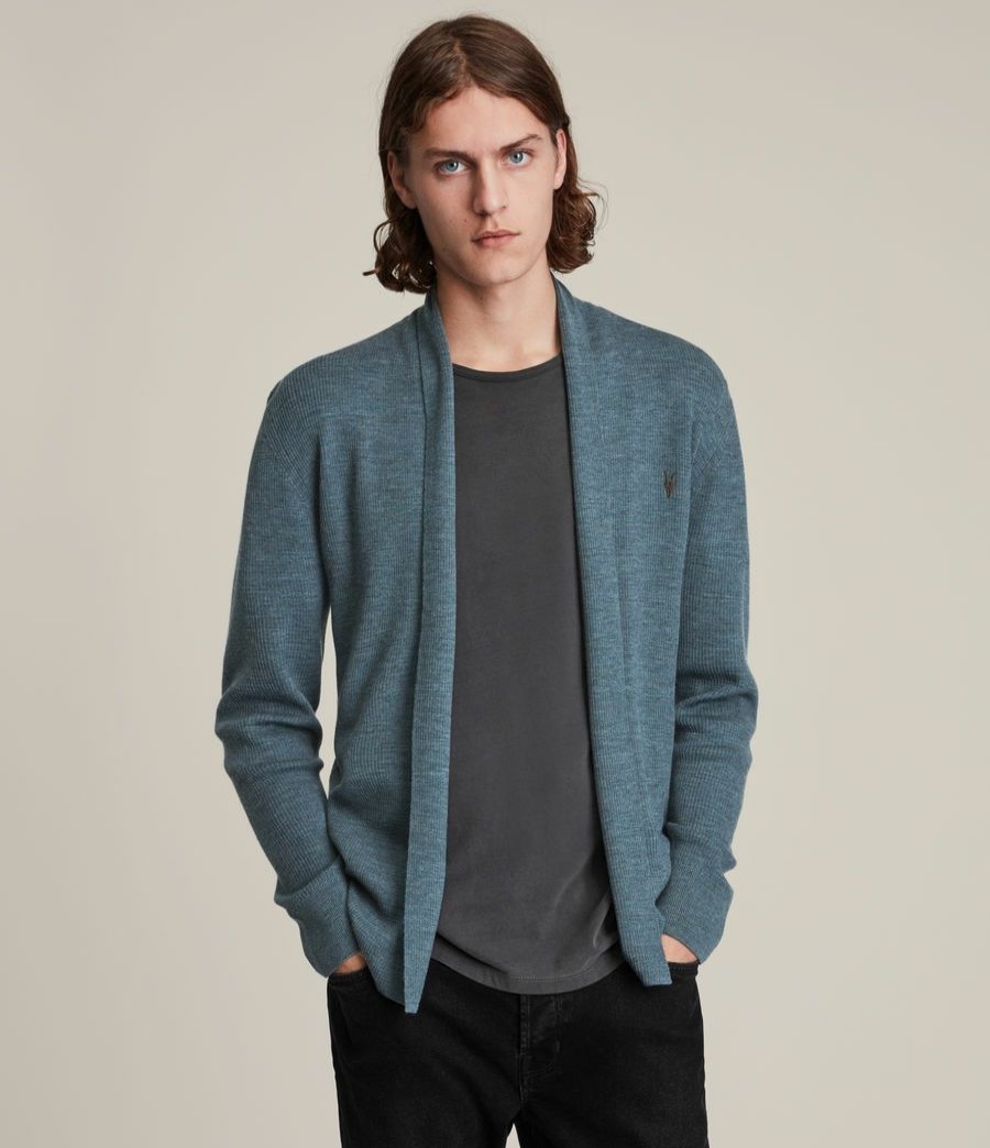 Men'S * | Shop Allsaints Mode Merino Open Cardigan