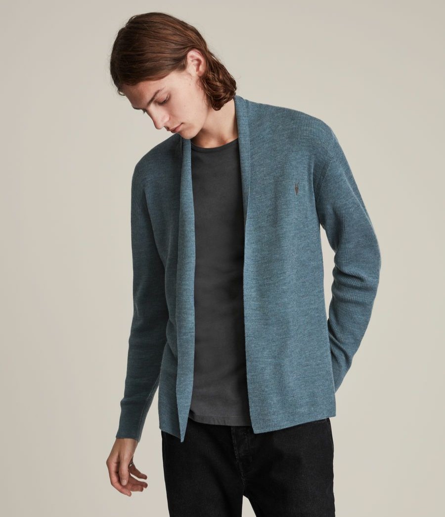 Men'S * | Shop Allsaints Mode Merino Open Cardigan