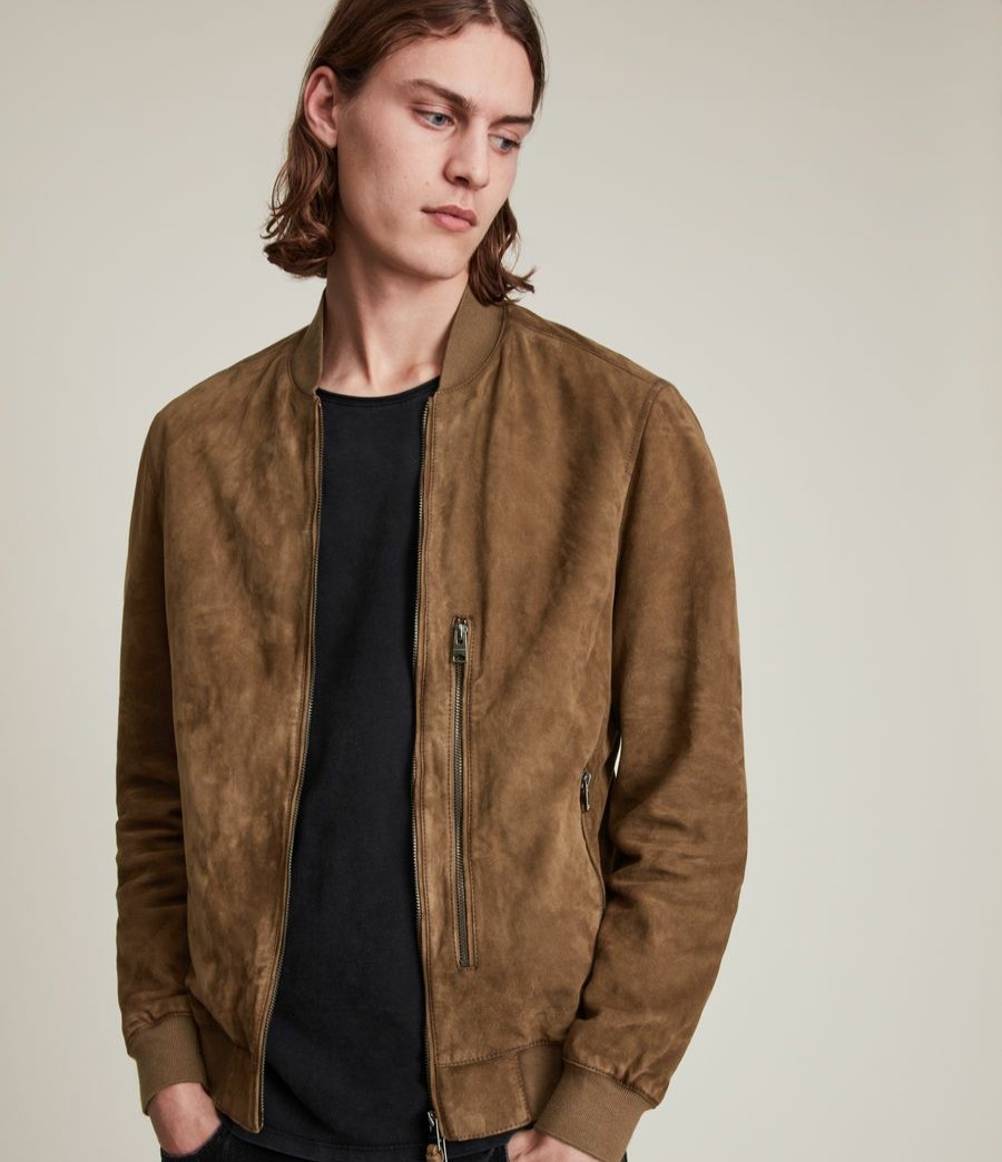 Men'S * | Shop Allsaints Bergen Suede Bomber Jacket