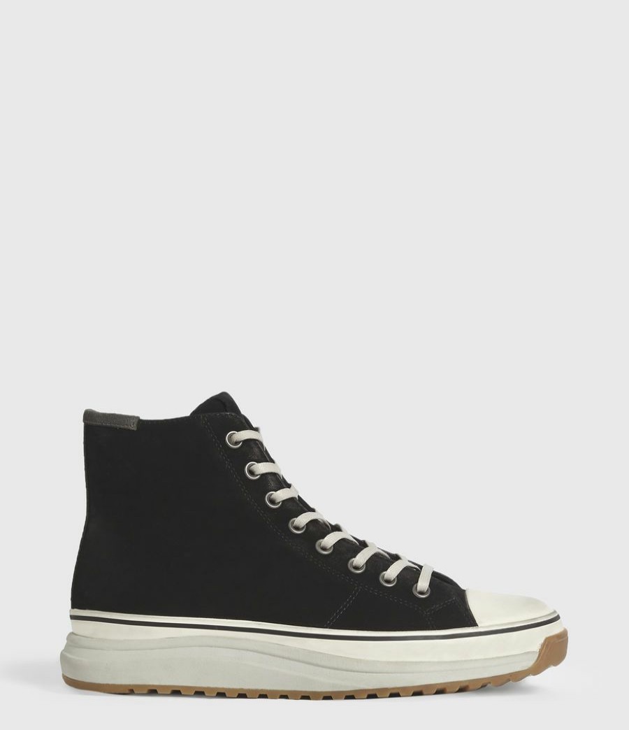 Men'S * | Shop Allsaints Blakely High Top Leather Trainers