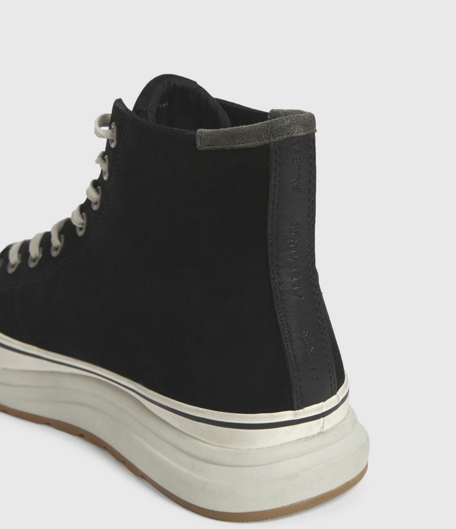 Men'S * | Shop Allsaints Blakely High Top Leather Trainers