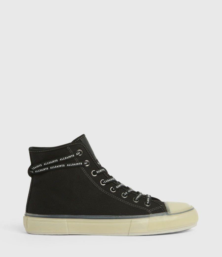 Men'S * | Shop Allsaints Jaxon High Top Canvas Trainers