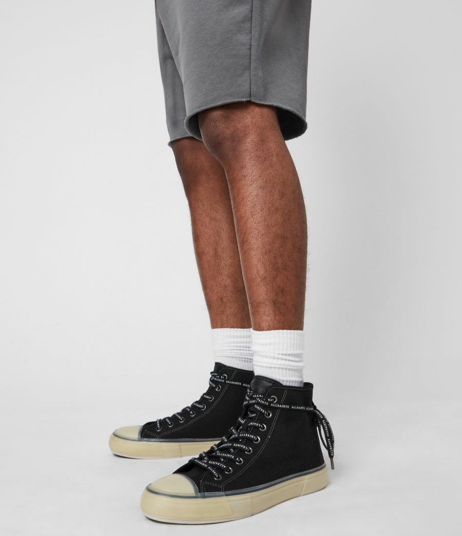 Men'S * | Shop Allsaints Jaxon High Top Canvas Trainers