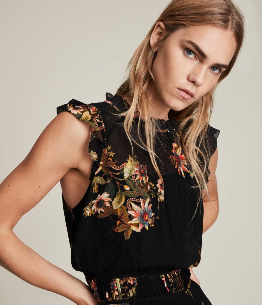 Women'S * | Allsaints Sale Caylan Avifauna Dress