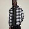 Men'S * | Shop Allsaints Westfork Ramskull Check Overshirt