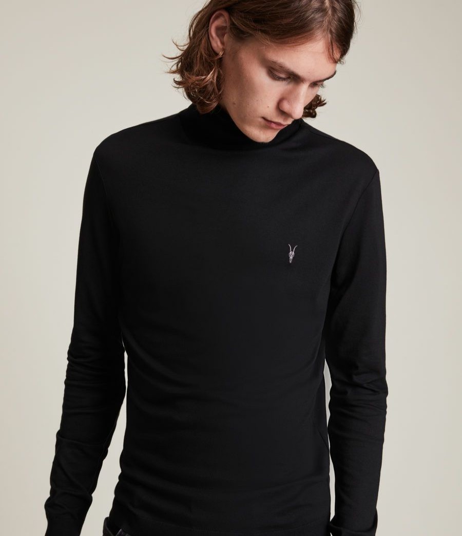 Men'S * | Shop Allsaints Mode Merino Roll Neck Jumper