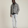 Men'S * | Shop Allsaints Anvik Sherpa-Lined Wool Blend Check Jacket