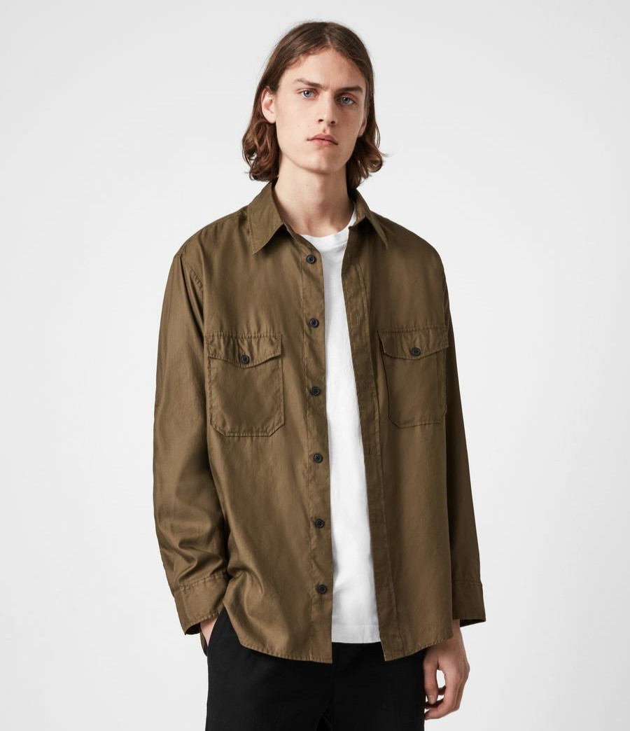 Men'S * | Shop Allsaints Division Military Shirt