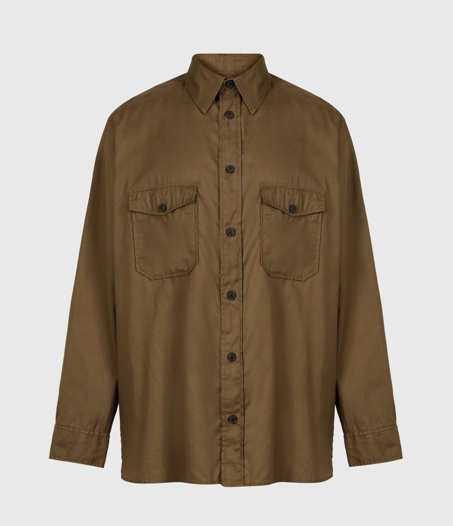 Men'S * | Shop Allsaints Division Military Shirt