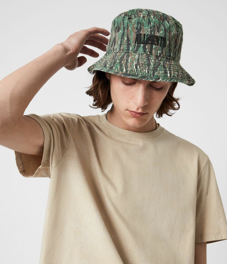 Men'S * | Shop Allsaints Camo Bucket Hat