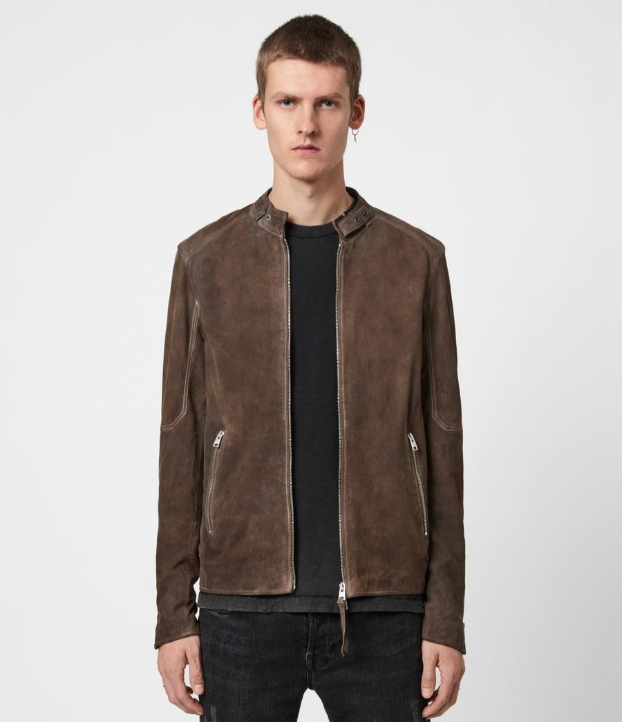 Men'S * | Shop Allsaints Grantham Suede Jacket