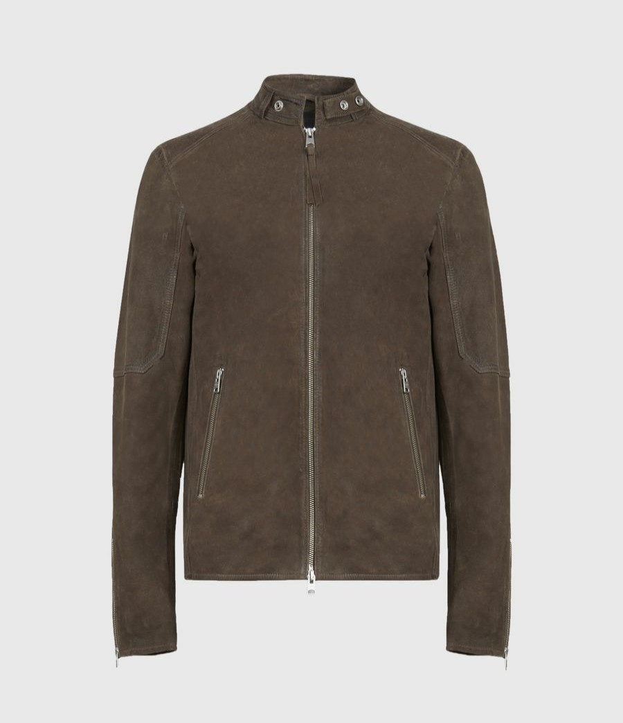 Men'S * | Shop Allsaints Grantham Suede Jacket