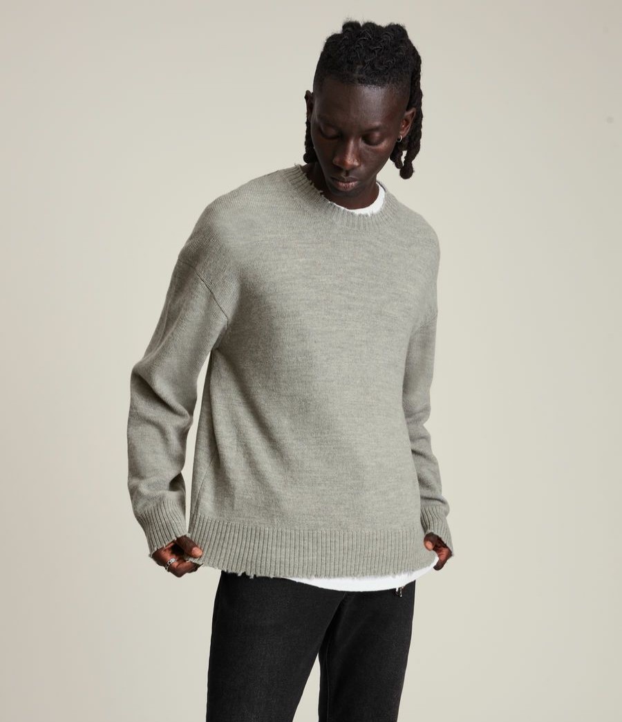 Men'S * | Shop Allsaints Luxor Organic Wool Crew Jumper