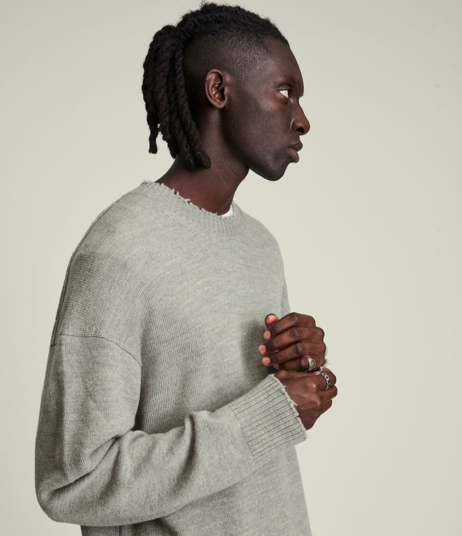 Men'S * | Shop Allsaints Luxor Organic Wool Crew Jumper