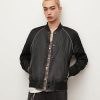 Men'S * | Shop Allsaints Beau Leather Bomber Jacket