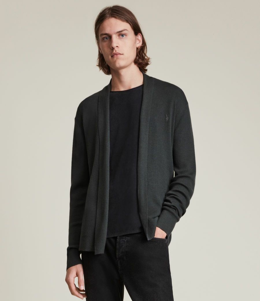 Men'S * | Shop Allsaints Mode Merino Open Cardigan